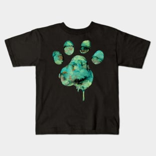 Dog t shirt   watercolor paw Kids T-Shirt